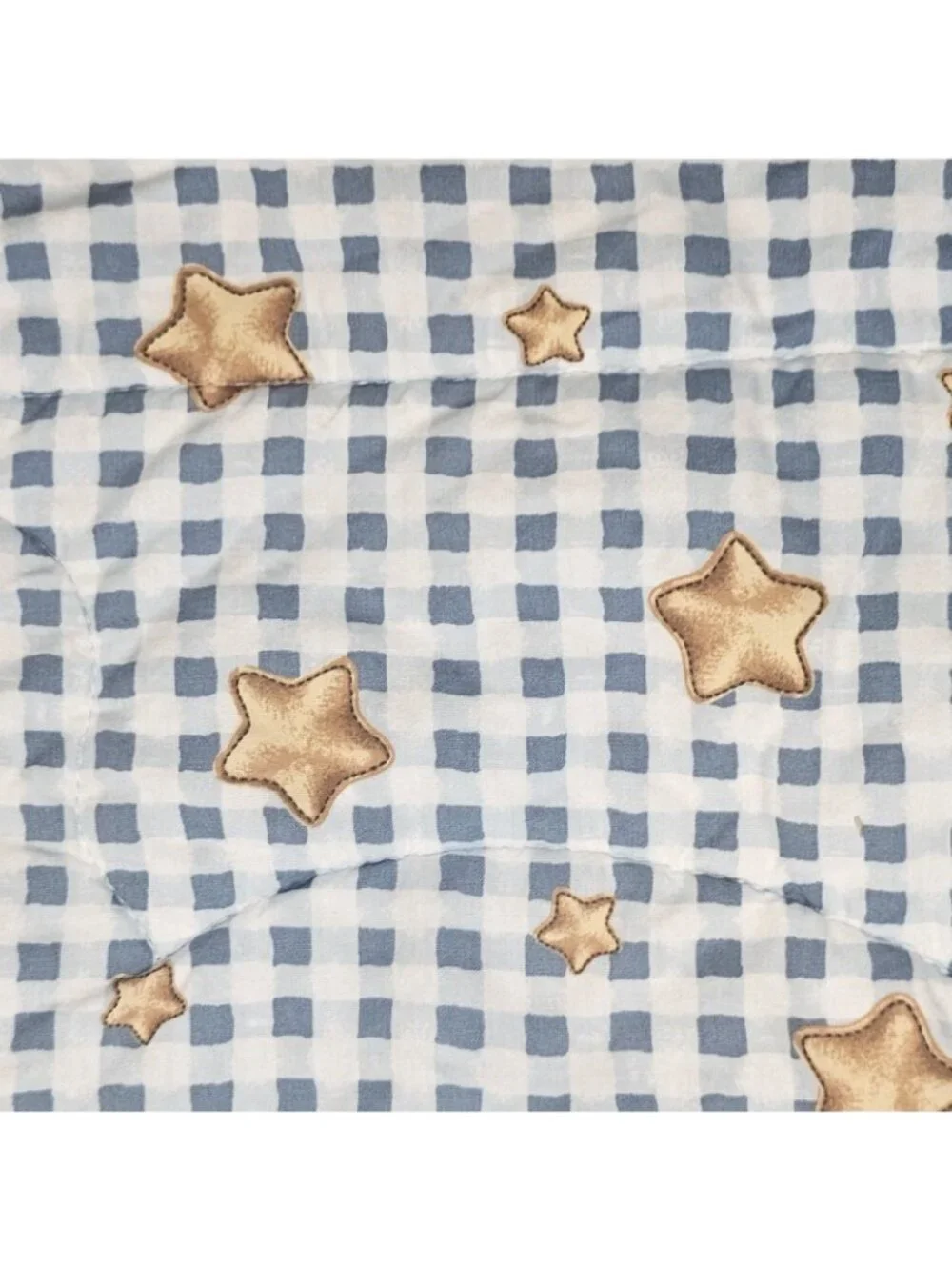 VTG Blue Jean Teddy Bear Blanket Quilt Springs Industries